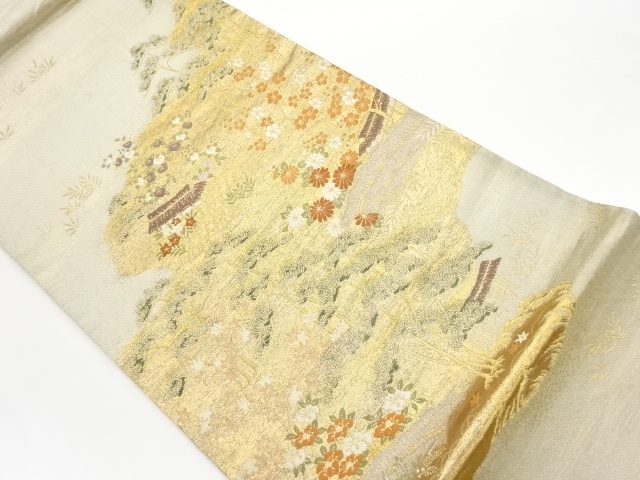 リサイクル　茶屋辻模様織出し袋帯